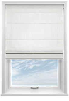 Sintra Voile, White Clarity - Twist&Fit Roman Blind